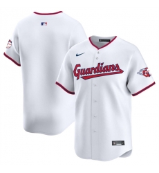 Men Cleveland Guardians Blank White Home Limited Stitched Baseball Jersey