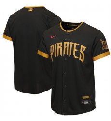 Youth Pittsburgh Pirates Blank Black 2026 City Connect Stadium Stitched Baseball Jersey Youth Pittsburgh Pirates Blank Black 2026 City Connect Stadium Stitched Baseball Jersey
