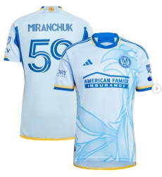 Men's Atlanta United FC Aleksei Miranchuk adidas Light Blue 2024 The Resurgens Kit Authentic Player Jersey