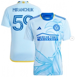 Men's Atlanta United FC Aleksei Miranchuk adidas Light Blue 2024 The Resurgens Kit Replica Player Jersey