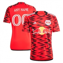 Men New York Red Bulls Custom 2024 25 Home Replica Red