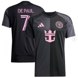 Men's Inter Miami CF Rodrigo De Paul adidas Black 2025 The Fortitude Kit Replica Player Jersey