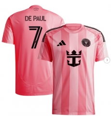 Men's Inter Miami CF Rodrigo De Paul adidas Light Pink 2025 Euforia Replica Player Jersey