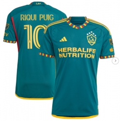 Mens LA Galaxy Riqui Puig adidas Green 2024 LA Kit Authentic Player Jersey