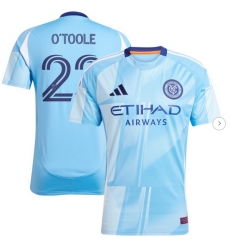 Men's New York City FC Kevin O'Toole adidas Light Blue 2025 The Excelsior Kit Replica Player Jersey Men's New York City FC Kevin O'Toole adidas Light Blue 2025 The Excelsior Kit Replica Player Jersey