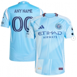 Men's New York City FC adidas Light Blue 2025 The Excelsior Kit Authentic Custom Jersey