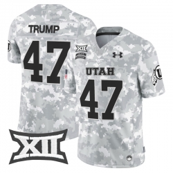 Men Women Youth Utah Utes 47 Donald Trump 2024 Salute to Service Vapor Limited Jersey Arctic Camo All Stitched