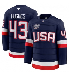 Men USA 43 Quinn Hughes Navy 2025 4 Nations Face Off Stitched Jersey Men USA 43 Quinn Hughes Navy 2025 4 Nations Face Off Stitched Jersey