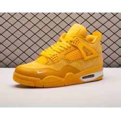 Men Nike Air Jordan 4 Gold High Cut Baskebtall Shoes