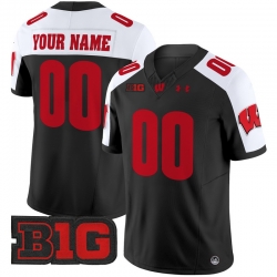 Men Women Youth Wisconsin Badgers 2024 Vapor Limited Custom Jersey All Stitched Black Alternate 001