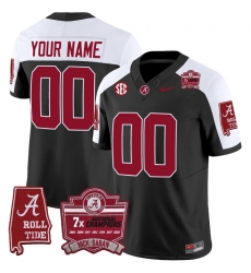 Men Women Youth Alabama Crimson Tide Nick Saban 7x Champions Patch Vapor Custom Jersey All Stitched Black Aternate