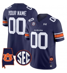 Men Women Youth Auburn Tigers 2024 Alabama Patch Vapor Limited Custom Jersey All Stitched Navy