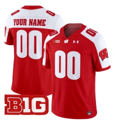 Men Women Youth Wisconsin Badgers 2024 Vapor Limited Custom Jersey All Stitched Red Alternate