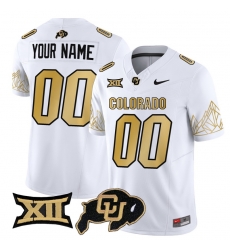 Men Women Youth Colorado Buffaloes Vapor Limited Custom Jersey V4 Big 12 XII Patch All stitched White Limited