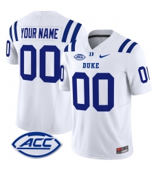 Men Women Youth Duke Blue Devils 2024 Vapor Limited Custom Jersey All Stitched White