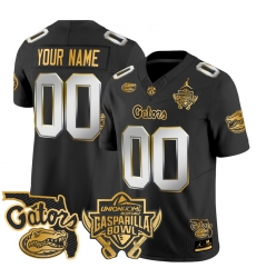 Men Women Youth Florida Gators 2024 Gasparilla Bowl Patch Gold Vapor Limited Custom Jersey All stitched Black Limited