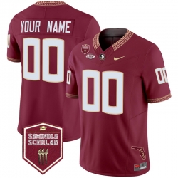 Men Women Youth Florida State Seminoles 2024 Seminole Scholar Patch Vapor Limited Custom Jersey All Stitched Garnet