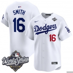 Men Los Angeles Dodgers 16 Will Smith 2025 World Series Cool Base Stitched Baseball Jersey White