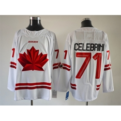 Men Canada Hockey  71 Anthony Cirelli White Stitched Jersey