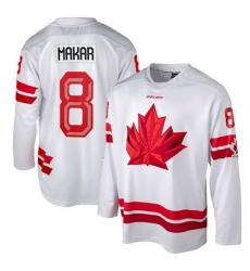 Men Canada Hockey 8 Cale Makar White 2026 Stitched Hockey Jersey