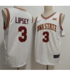 Men Iowa State Cyclones 3 Tamin Lipsey White 2025 Vapor Limited Stitched Football Jersey Men Iowa State Cyclones 3 Tamin Lipsey White 2025 Vapor Limited Stitched Football Jersey