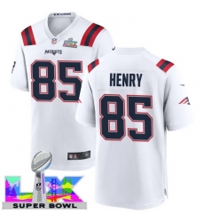Men Women youth New England Patriots #85 Hunter Henry 2025 2026 Super Bowl LX F U S E Stitched NFL Jersey White