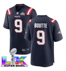 Men Women youth New England Patriots #9 Kayshon Boutte 2025 2026 Super Bowl LX F U S E Stitched NFL Jersey Blue