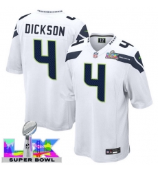 Men Women Youth Seattle Seahawks #4 Michael Dickson 2025 2026 Super Bowl LX F U S E Stitched NFL Jersey White