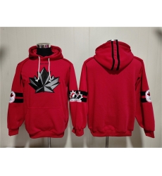 Men Team Canada Red Ageless Must Have Lace Up Pullover Hoodie Men Team Canada Red Ageless Must Have Lace Up Pullover Hoodie