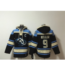 Men Utah Mammoth 9 Clayton Keller Black Blue Ageless Must Have Lace Up Pullover Hoodie Men Utah Mammoth 9 Clayton Keller Black Blue Ageless Must Have Lace Up Pullover Hoodie