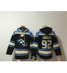 Men Utah Mammoth 92 Logan Cooley Black Blue Ageless Must Have Lace Up Pullover Hoodie Men Utah Mammoth 92 Logan Cooley Black Blue Ageless Must Have Lace Up Pullover Hoodie