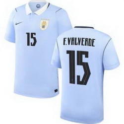 Youth 15 Uruguay Federico Valverde Away Replica Jersey World   1