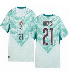 Youth 21 Portugal Replica Ruben Neves Long Sleeve Away Jersey   1