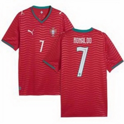 Youth 7 Portugal Cristiano Ronaldo Home Replica Jersey   1