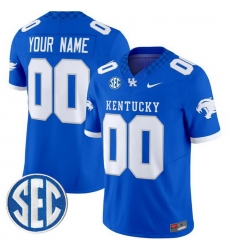 Custom Youth Kentucky Wildcats Royal Vapor Limited Stitched Jersey