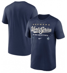 Men Milwaukee Brewers Navy 2026 World Series Collection Legend Dri FIT T Shirt